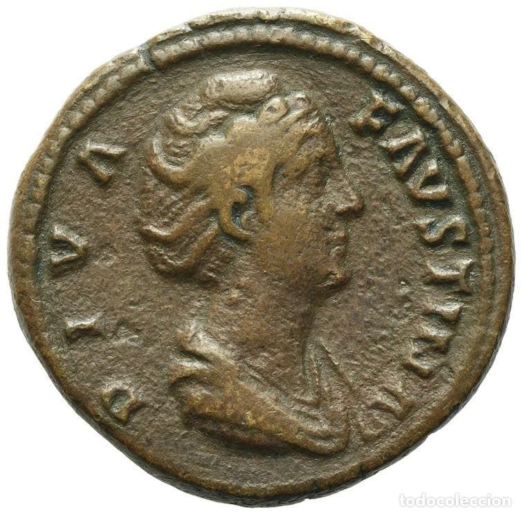 Monedas Imperio romano: Sestercio de Diva Faustina Senior