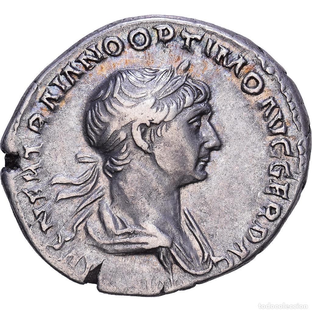 Monedas Imperio romano: [#1203555] Roman Empire, Trajan, Denarius, 114-116, Rome, Plata, MBC