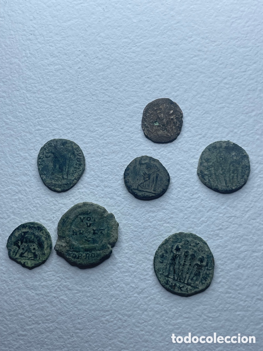 Monedas Imperio romano: Lote 7 monedas romanas Bajo Imperio: Gloria Exercitvs, Vot V Mvlt X, Victoriae. S. IV d.C.⁠