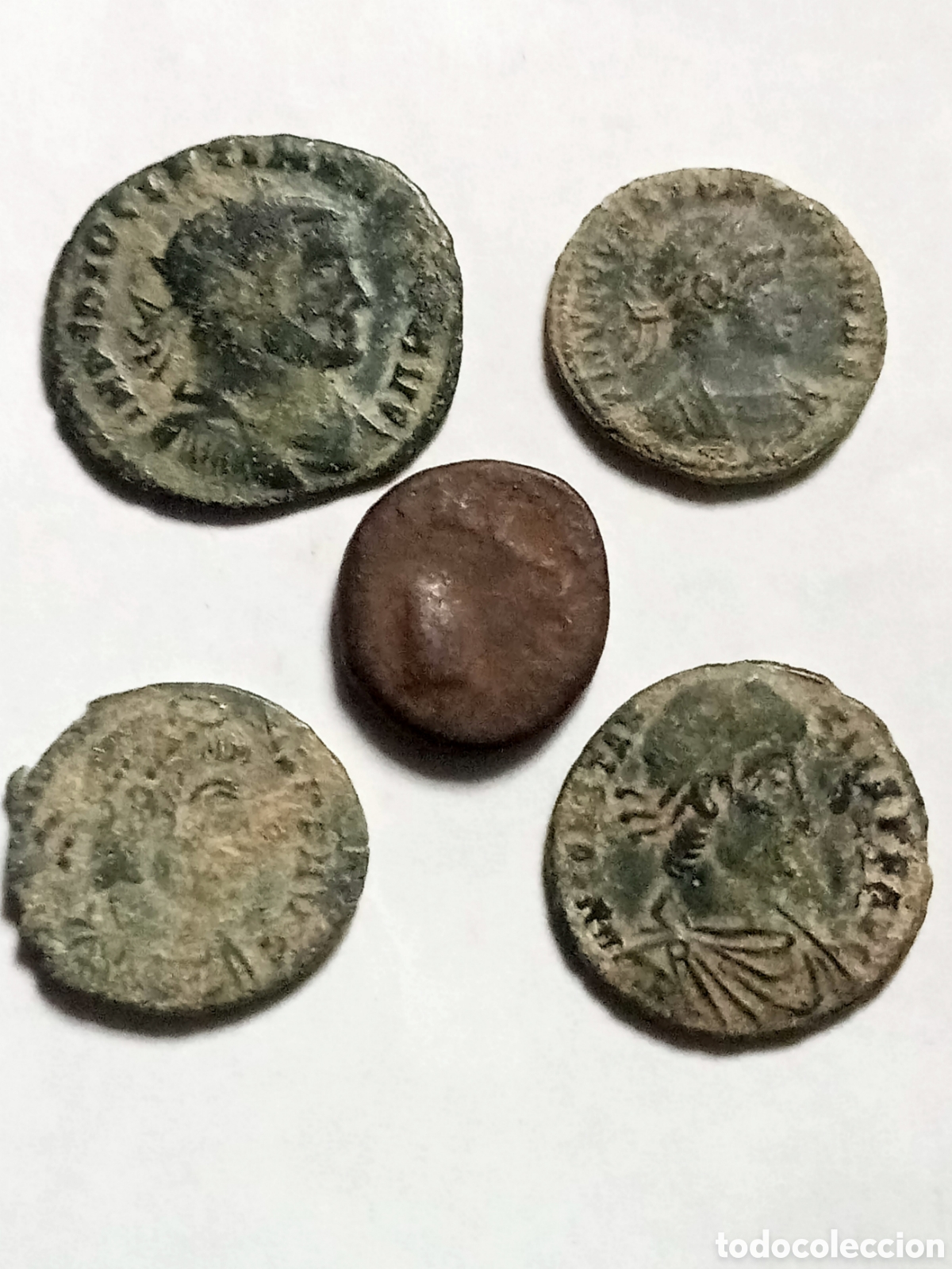 Monedas Imperio romano: 5 BAJO IMP - SIGLO I -III y IV -CUADRANTE y CENTIONALES