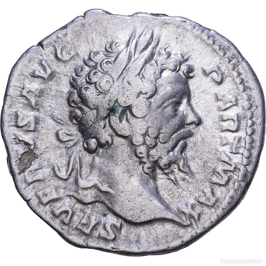 Monedas Imperio romano: [#1547989] Roman Empire, Septimius Severus, Denarius, 200-201, Rome, Fourr&eacute;e, Plata, BC+