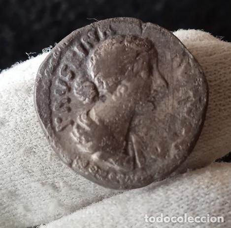 Monete Impero Romano: Bonito denario de Faustina II, bonita patina aplomada