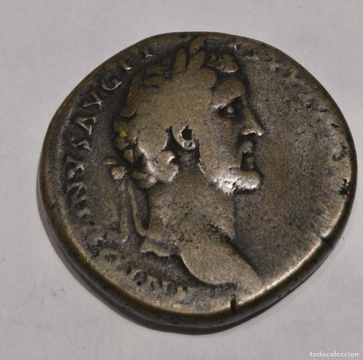 Monedas Imperio romano: AS IMPERIO ROMANO ANTONINO PIO SPES BRONCE MONEDA ROMANA