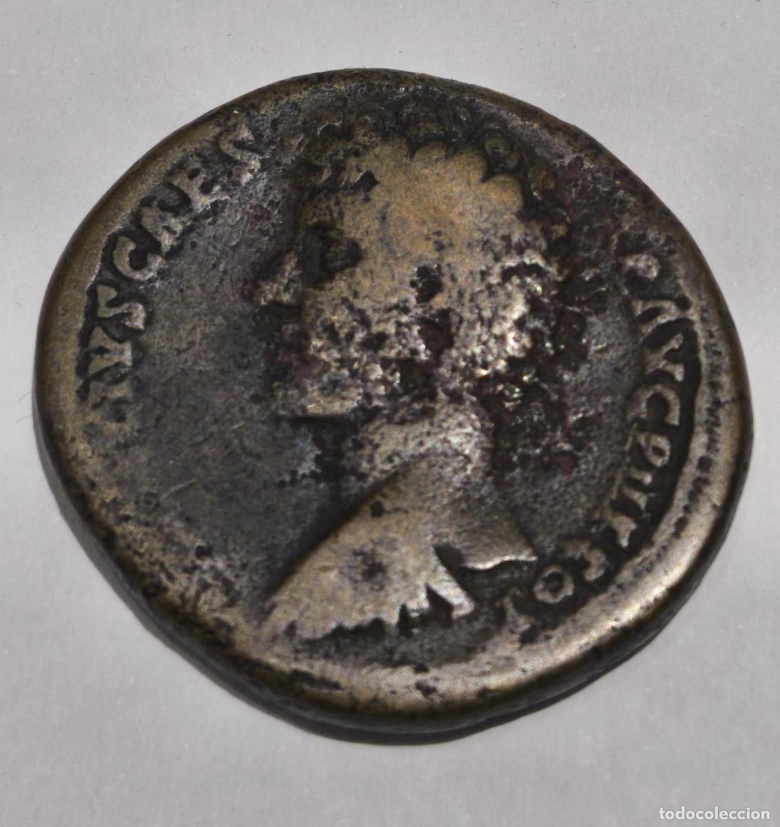 Monedas Imperio romano: MONEDA IMPERIO ROMANO SESTERCIO AELIO CAESAR 137 D.C. &ndash; DIOSA SPES