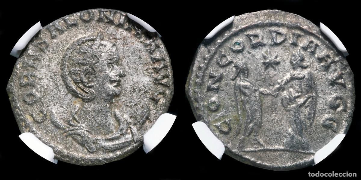 Monedas Imperio romano: Salonina Antoninianus - CONCORDIA AVGG (Encapsulated) - 3,80 gr.