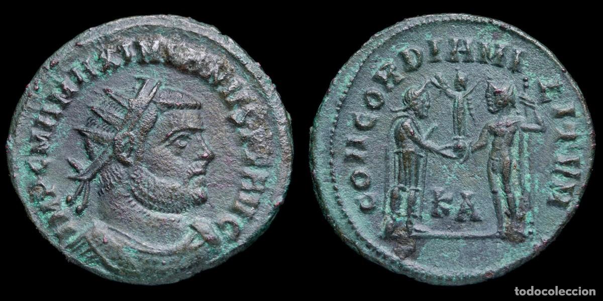 Monedas Imperio romano: Maximianus Follis - CONCORDIA MILITVM, Cyzicus - 21 mm / 3,04 gr.