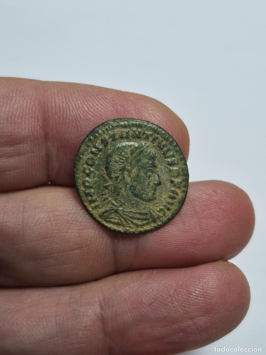 Monedas Imperio romano: NT/ FOLLIS CONSTANTINO I REV. SOL ROMA 2,58 grs (A2012)