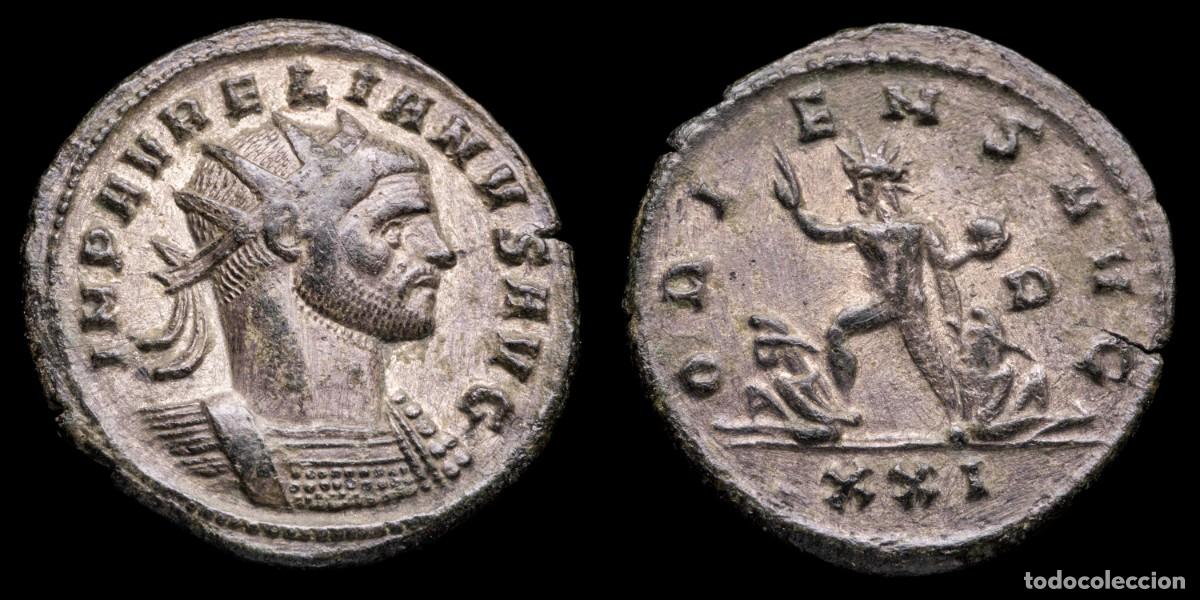 Monedas Imperio romano: Aurelian Antoninianus - ORIENS AVG, Ticinum - 22 mm / 3,74 gr.
