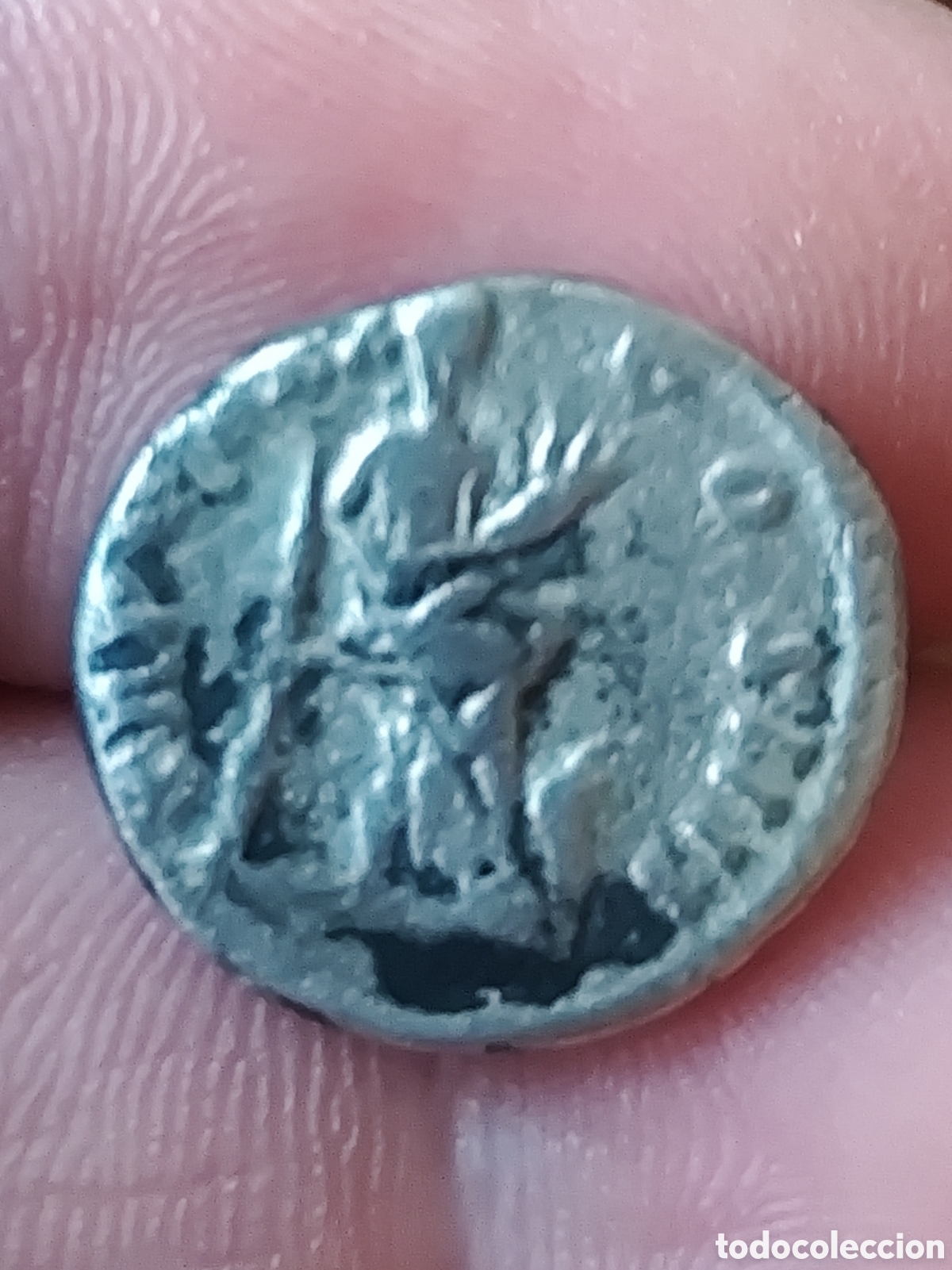Monedas Imperio romano: Antigua moneda romana de plata - Foto 2