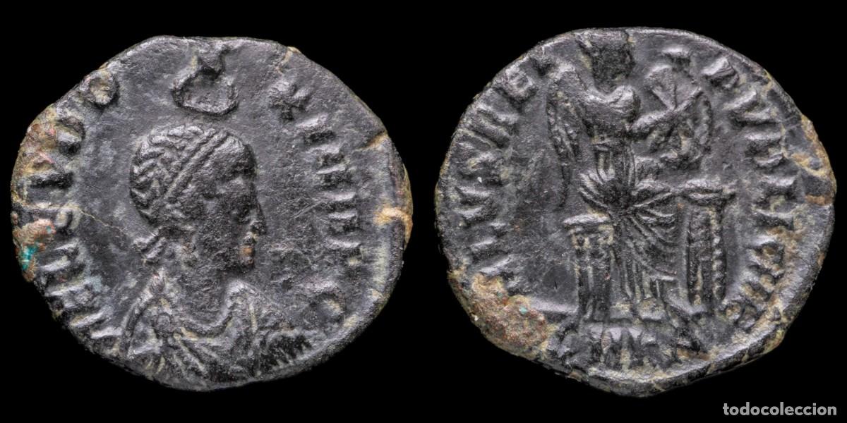Monedas Imperio romano: Aelia Eudoxia Follis - SALVS REIPVBLICAE, Cyzicus - 18 mm / 2,18 gr.