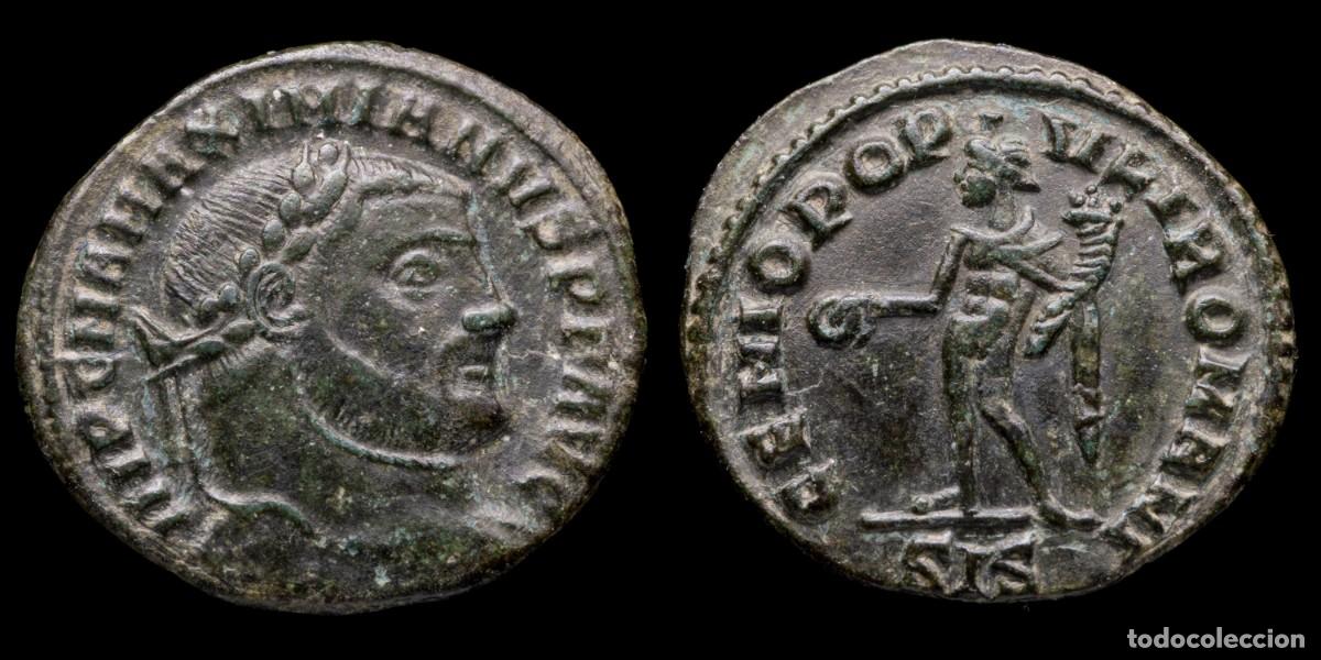 Monedas Imperio romano: Maximian I Follis - GENIO POPVLI ROMANI, Siscia - 19 mm / 2,40 gr.