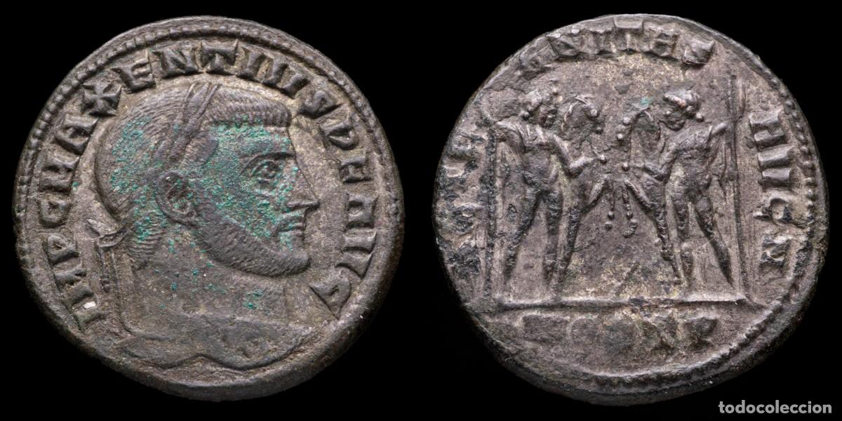 Monedas Imperio romano: Maxentius Follis - AETERNITAS AVG N, Ostia - 25 mm / 6,73 gr.