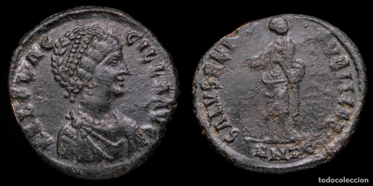 Monedas Imperio romano: Aelia Flaccilla Follis - SALVS REI PVBLICAE, Antiochia - 22 mm / 5,58 gr.