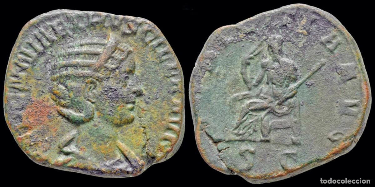 Monedas Imperio romano: Herennia Etruscilla Sestertius - PVDICITIA AVG SC - 27 mm / 14,10 gr.