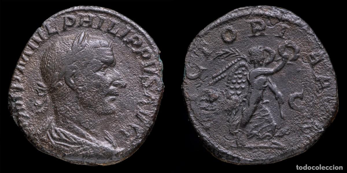 Monedas Imperio romano: Philips I Sestertius - VICTORIA AVG SC - 28 mm / 14,97 gr.