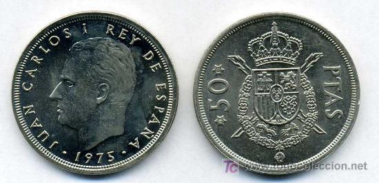 Monete Juan Carlos I: 50 Pesetas 1975 *80  S/C de CARTUCHO