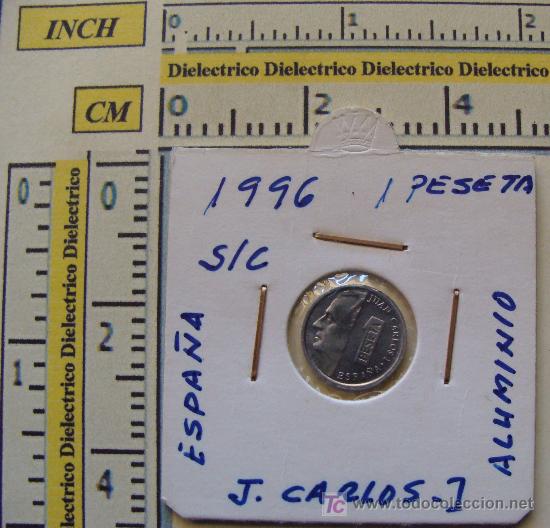 Monedas Juan Carlos I: MONEDA ESPAÑOLA. 1 PESETA DE 1996. ALUMINIO. S/C. PRECINTADA.