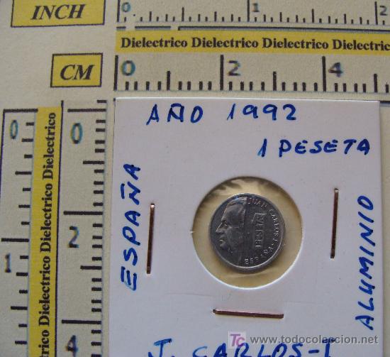Monedas Juan Carlos I: MONEDA ESPAÑOLA. 1 PESETA DE 1992. ALUMINIO. S/C. PRECINTADA.