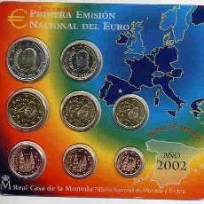 Monedas Juan Carlos I: CARTERA SET OFICIAL MONEDAS 2002 EUROS ESPAÑA , ORIGINALES FNMT ,RB. Lote 393777809