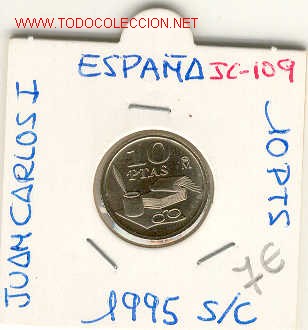 Monedas Juan Carlos I: 10 PTS 1995 S/C