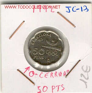 Moedas Juan Carlos I: MONEDA DE 50 PTS.CON EL 0 EN PARTE CERRADO