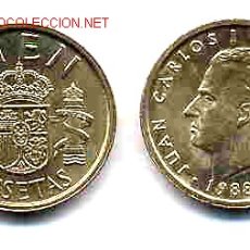 Monedas Juan Carlos I: 2 DOS MONEDAS DE 100 PESETAS 1988 SIN CIRCULAR, ANVERSO Y REVERSO.. Lote 312584653