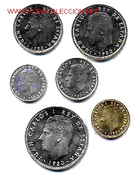 Monedas Juan Carlos I: COLECCION DE MONEDAS DEL A&Ntilde;O 1980-80 MUNDIAL SIN CIRCULAR. FDC , COMPLETA .