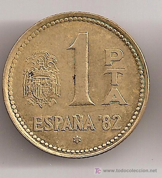 Mundial Spain vintage coins original 1 Pesetas 1980 Juan Carlos I\u00a0Espa\u00f1a /'82
