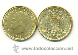 M&uuml;nzen unter Juan Carlos I: 3-00175-79+. 1 peseta 1975 estrella 1979. MBC