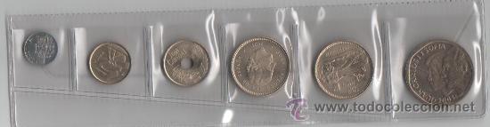 Coins Juan Carlos I: tira de seis valores 2001 s/c
