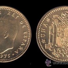 Monedas Juan Carlos I: 1 PESETA. JUAN CARLOS I. 1975.