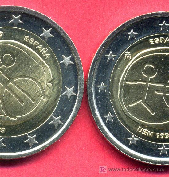 Monedas Juan Carlos I: LOTE 3 MONEDAS DE 2 EUROS 2009 ESPAÑA EMU ESTRELLAS GRANDES (VARIANTE) SIN CIRCULAR DE CARTUCHO RB - Foto 3 - 238870250