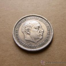 Monedas Juan Carlos I: MONEDA 25 PESETAS ESPAÑA FRANCISCO FRANCO AÑO 1957. Lote 28388847