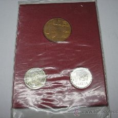 Monedas Juan Carlos I: ESTUCHE DE 3 MONEDAS DE E-87 DE 1987.ESPAÑA.REY JUAN CARLOS I