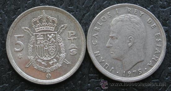 Moedas Juan Carlos I: 5 pesetas 1975*79