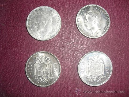 Monedas Juan Carlos I: LOTE 4 MONEDAS DE 100 PESETAS 1975