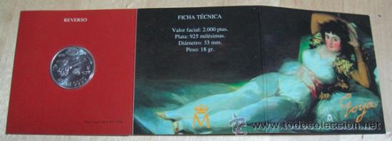 Monnaies Juan Carlos I: 2000 pesetas de plata 1996 en su estuche numerado