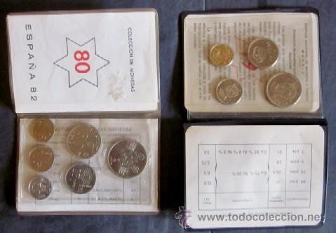 Coins Juan Carlos I: SERIE NUMISMATICA MUNDIAL 82 y PRUEBAS NUMISMATICAS 79