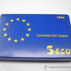 Monedas Juan Carlos I: ESTUCHE COMPLETO CON 5 ECUS DE PLATA DE 1994. CERVANTES