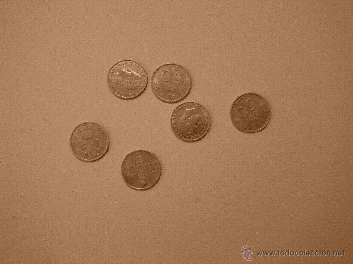 Moedas Juan Carlos I: LOTE DE 6 MONEDAS-ANOS 1975 Y 1980