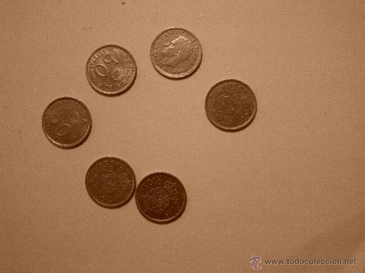Moedas Juan Carlos I: 50 PESETAS - LOTE DE 6 MONEDAS