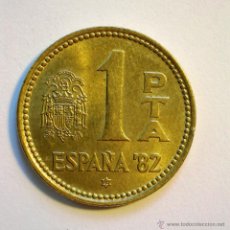 Monedas Juan Carlos I: MONEDA DE 1 UNA PESETA. ESPAÑA MUNDIAL 82. DE 1980, ESTRELLA 80. (MUY BUEN ESTADO).