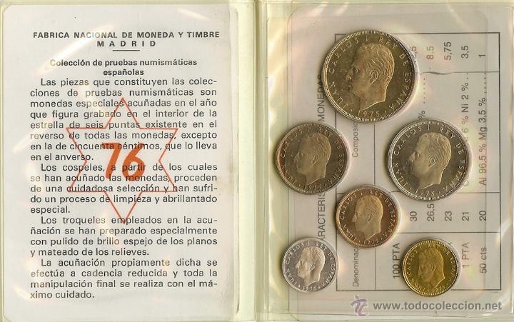 Monedas Juan Carlos I: Cartera 1975 *76 - Foto 1