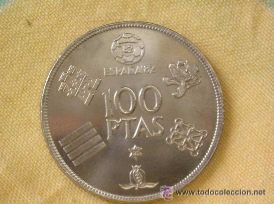 Moedas Juan Carlos I: **MONEDA DE 100 PTAS, J.CARLOS I DEL MUNDIAL 82,---DE CARTUCHO ORIGINAL---COLECCIONALA**
