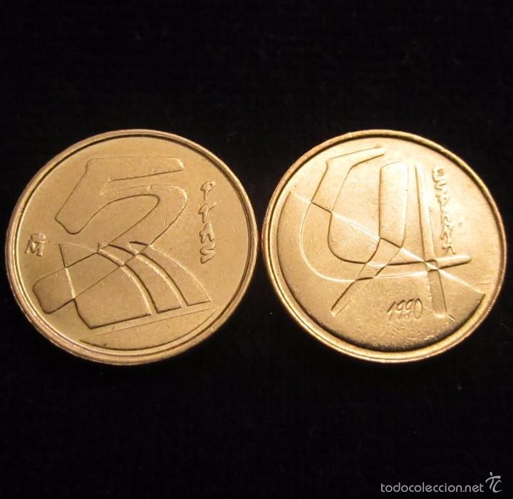 Moedas Juan Carlos I: 5 pesetas 1990 SC