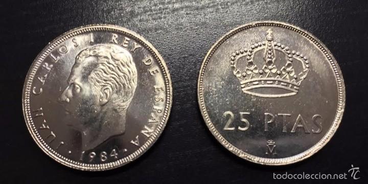 Moedas Juan Carlos I: 25 pesetas 1984 SC
