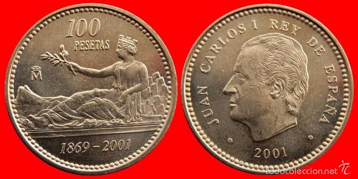 Monnaies Juan Carlos I: 100 pesetas 2001 sin circular