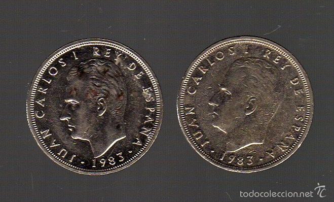 Monedas Juan Carlos I: LOTE DE 2 MONEDAS DE 5 PESETAS DE 1983