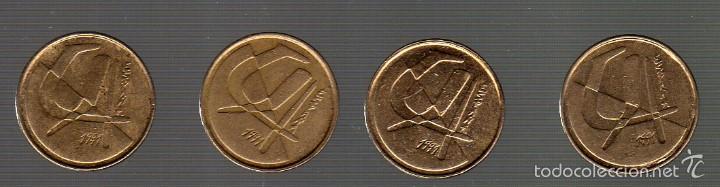 Moedas Juan Carlos I: LOTE DE 4 MONEDAS DE 5 PESETAS &middot; 1991