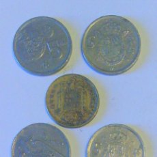 Monedas Juan Carlos I: ESPAÑA *** LOTE 5 MONEDAS ESPAÑOLAS CONTEMPORANEAS DIFERENTES ***